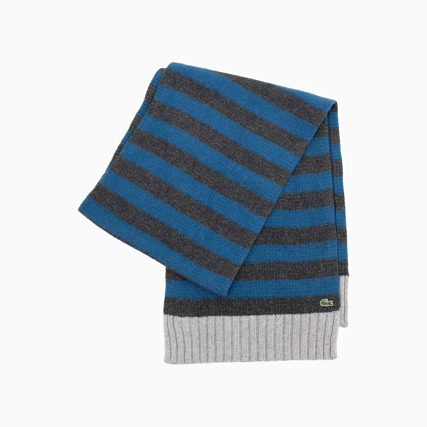Ribbed Crocodile Wool Scarf