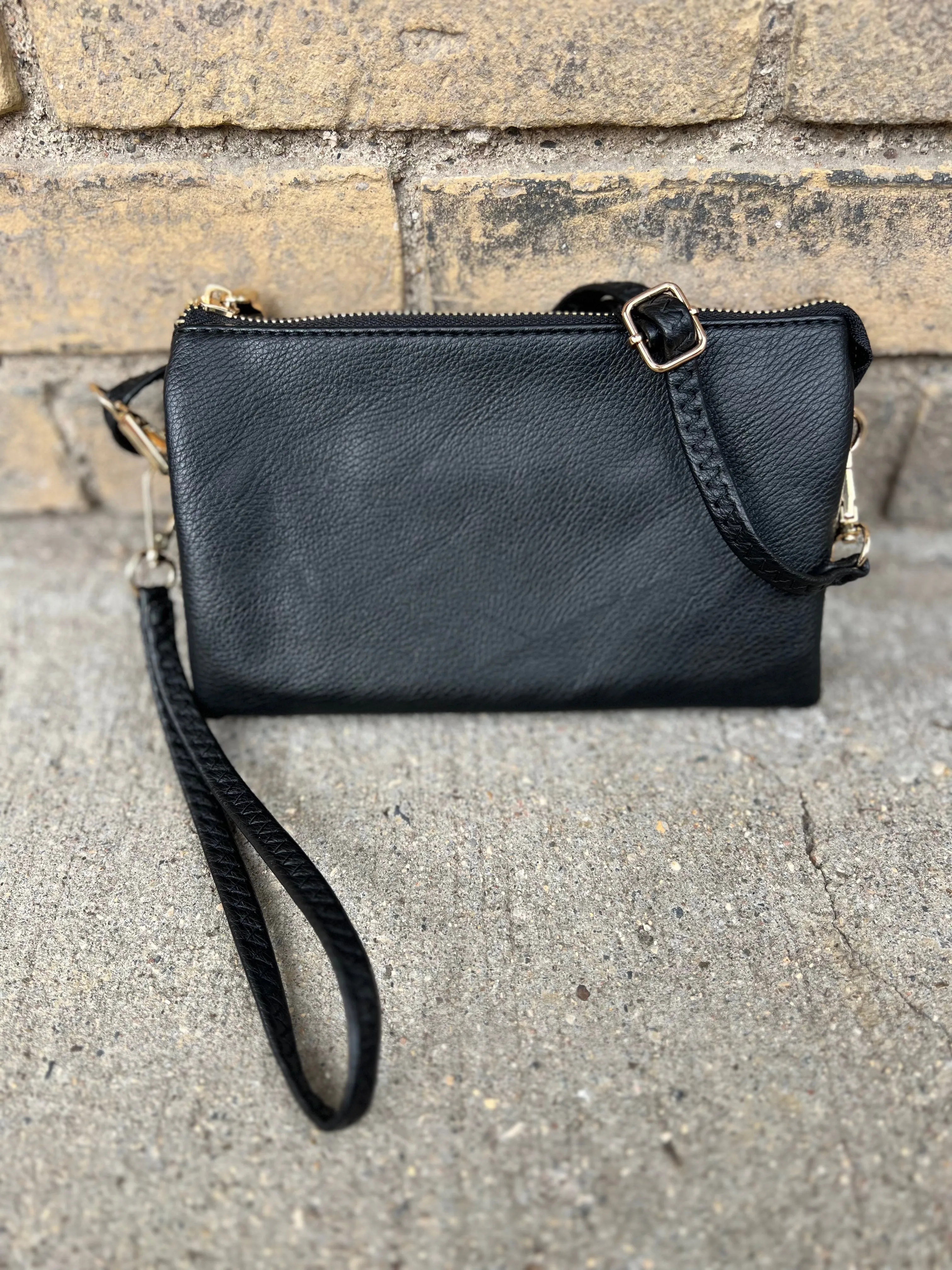 Riley 3 Compartment Crossbody/Wristlet