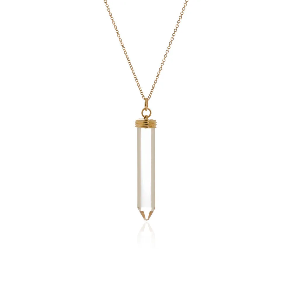Rock crystal 'pencil' pendant