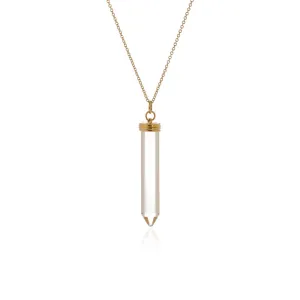 Rock crystal 'pencil' pendant