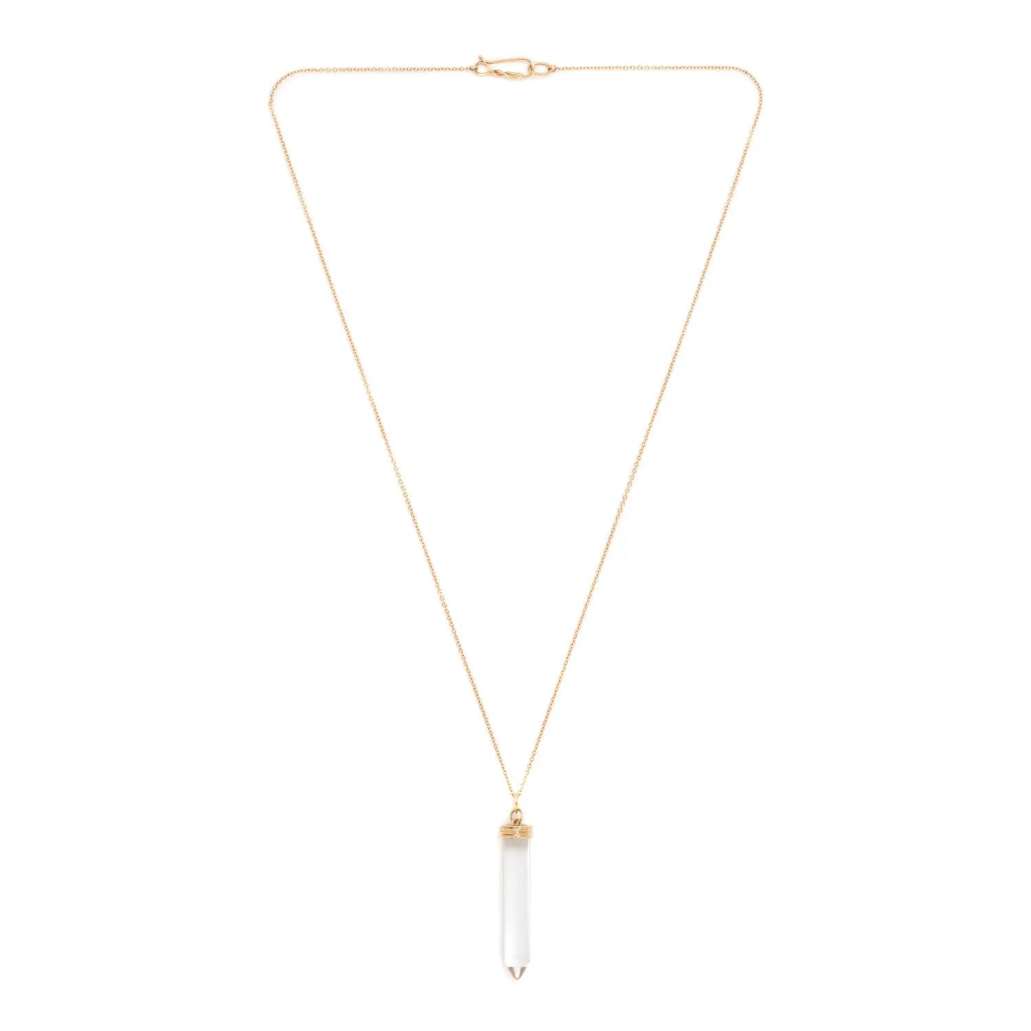 Rock crystal 'pencil' pendant