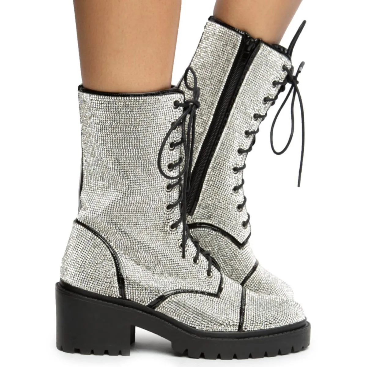 Rosalba-1 Rhinestone Booties