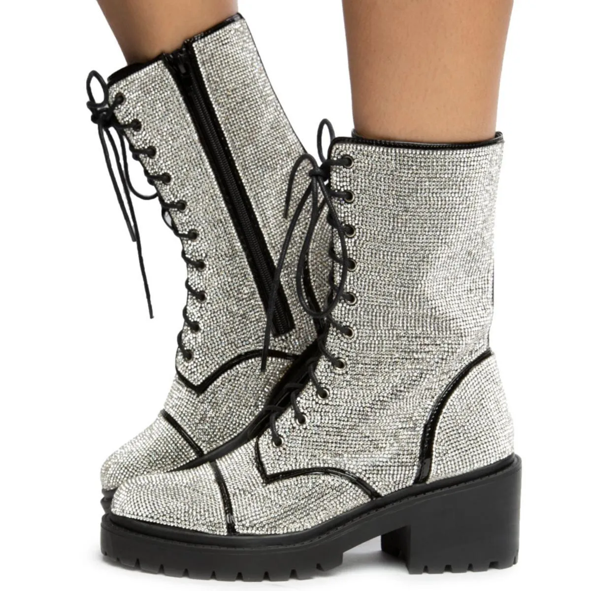 Rosalba-1 Rhinestone Booties