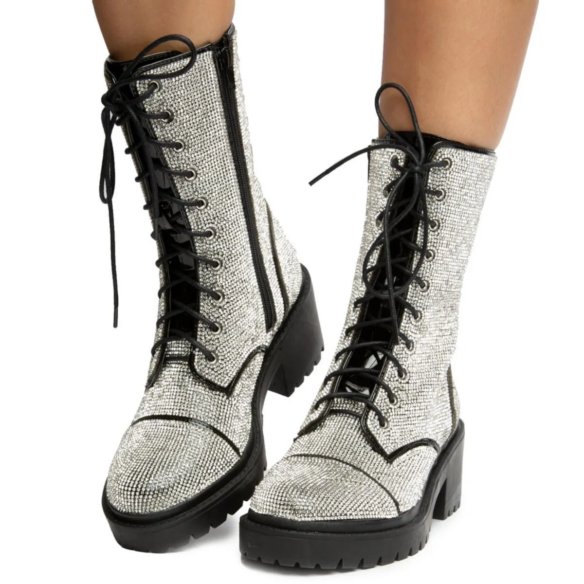 Rosalba-1 Rhinestone Booties