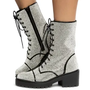 Rosalba-1 Rhinestone Booties