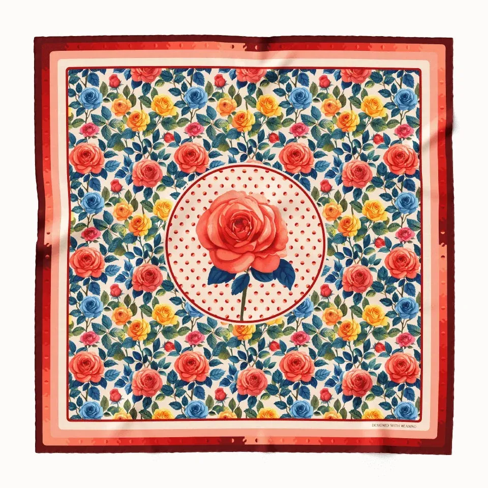 Rose Silk Scarf 90