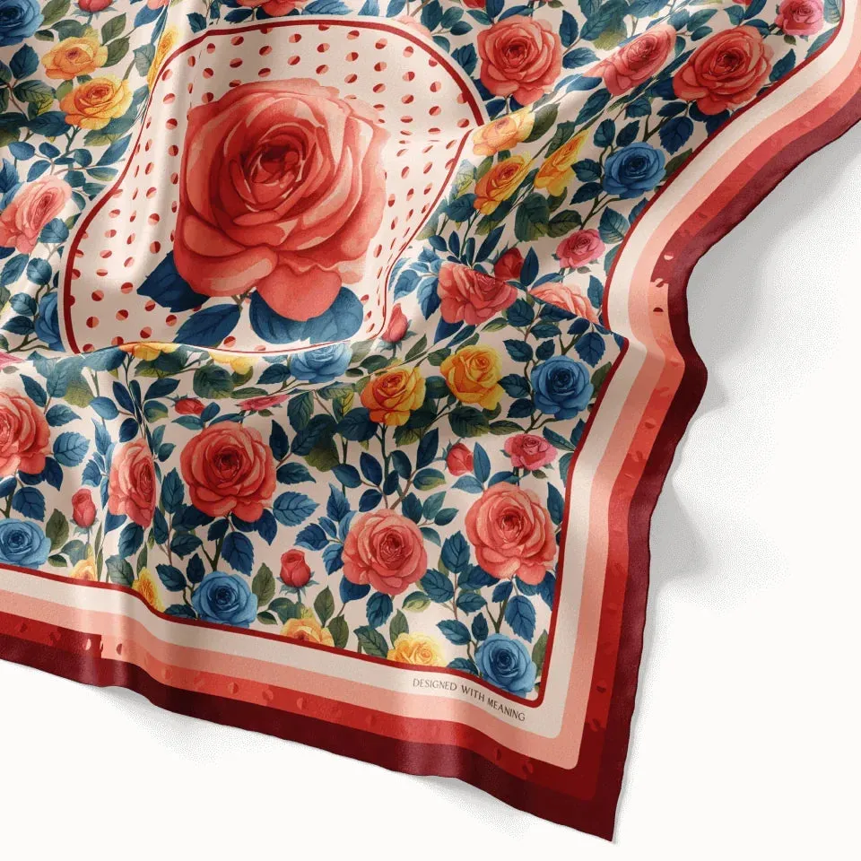 Rose Silk Scarf 90