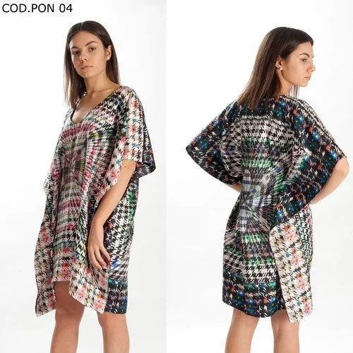 ROSSELLARAMA SILK TWILL LUXURY PONCHO