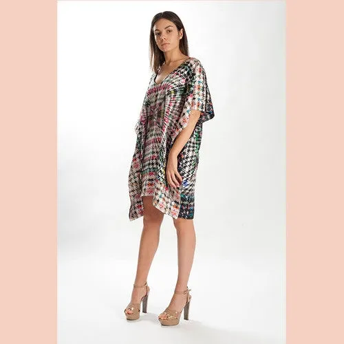 ROSSELLARAMA SILK TWILL LUXURY PONCHO