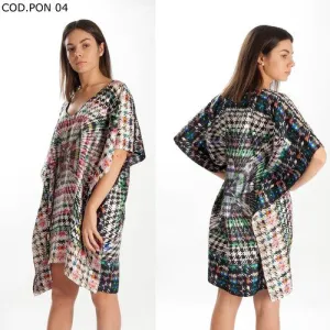 ROSSELLARAMA SILK TWILL LUXURY PONCHO