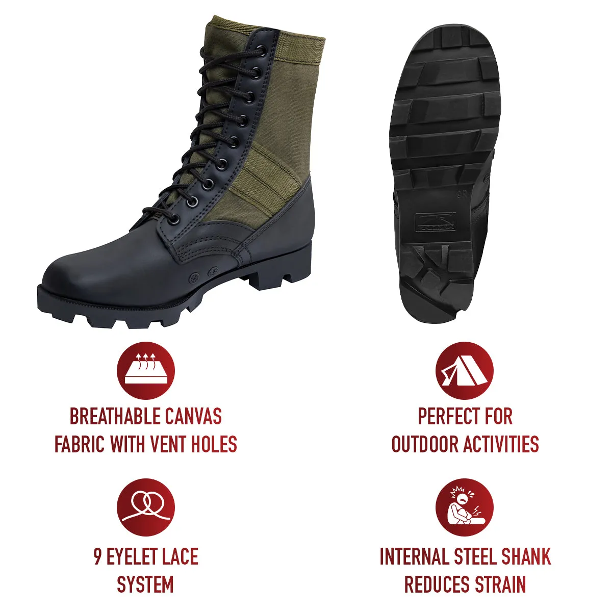 Rothco Jungle Boots - 8 Inch