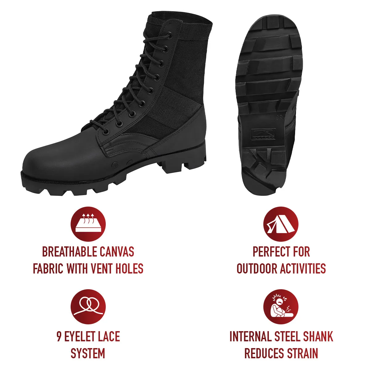 Rothco Jungle Boots - 8 Inch