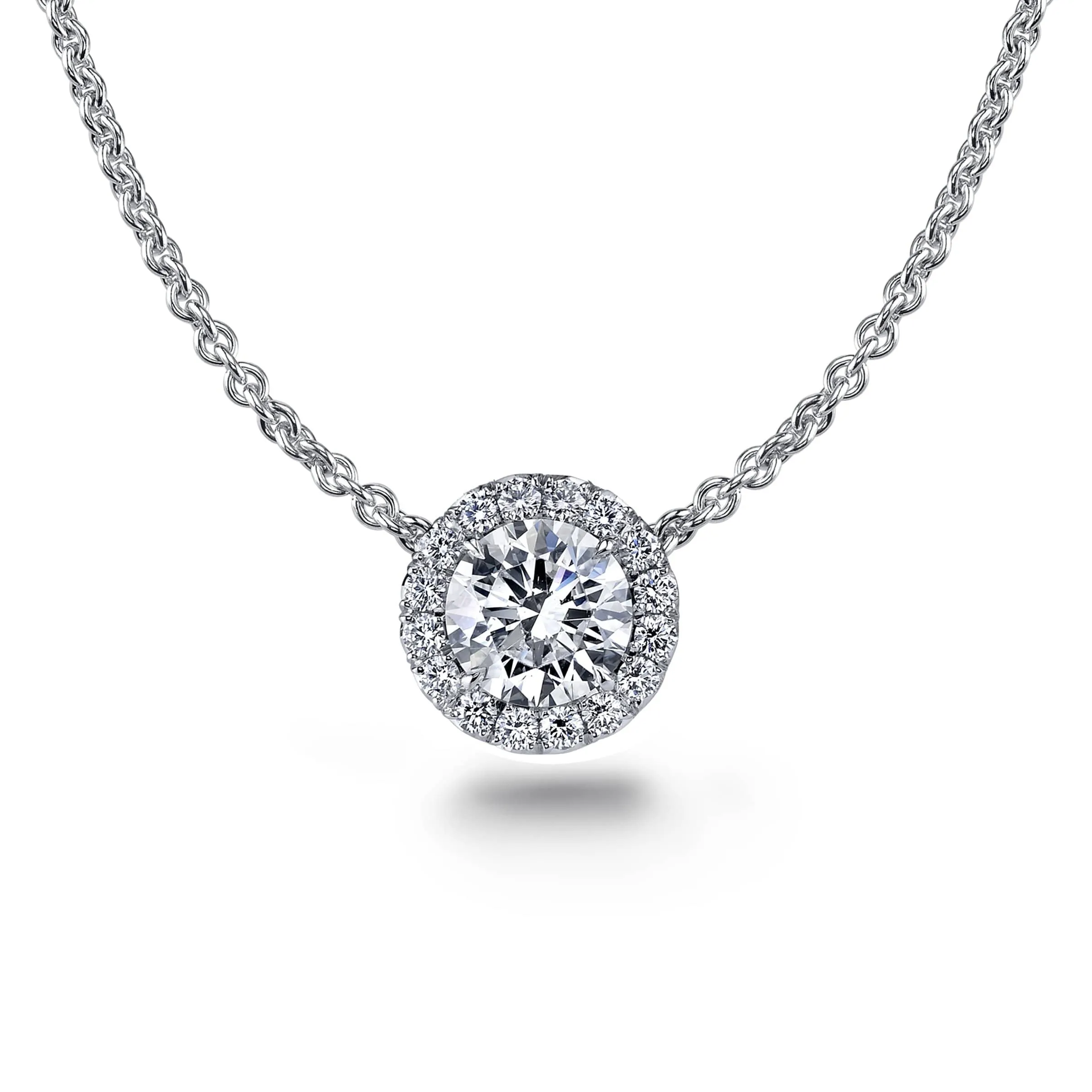 Round Brilliant Cut Diamond Necklace