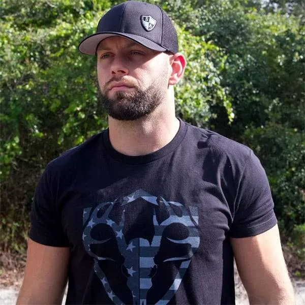 SA Co. Shield Flex Fit Hat: Black