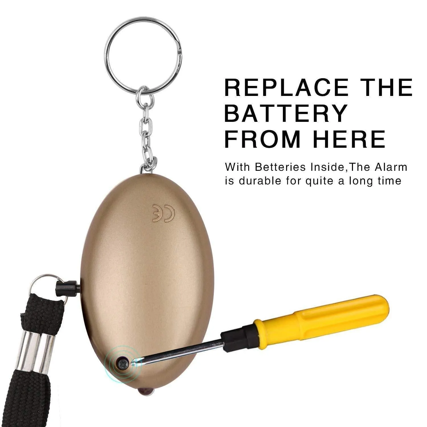 Safe Sound Personal Alarm, KOSIN 3 Pack 145DB Personal Security Alarm Keychain with LED Lights, Emergency Safety Alarm for Women, Men, Children, Elderly