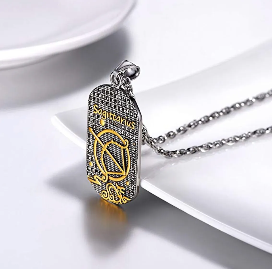 Sagittarius 3D Dog Tag necklaces