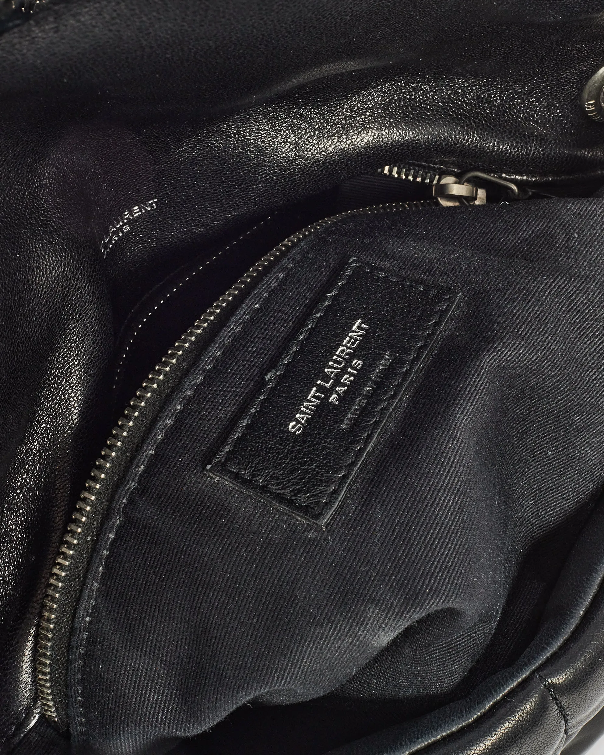 Saint Laurent Black Loulou Puffer Small Shoulder Bag