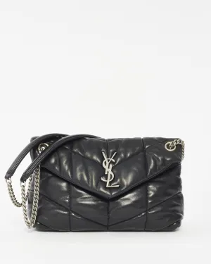 Saint Laurent Black Loulou Puffer Small Shoulder Bag