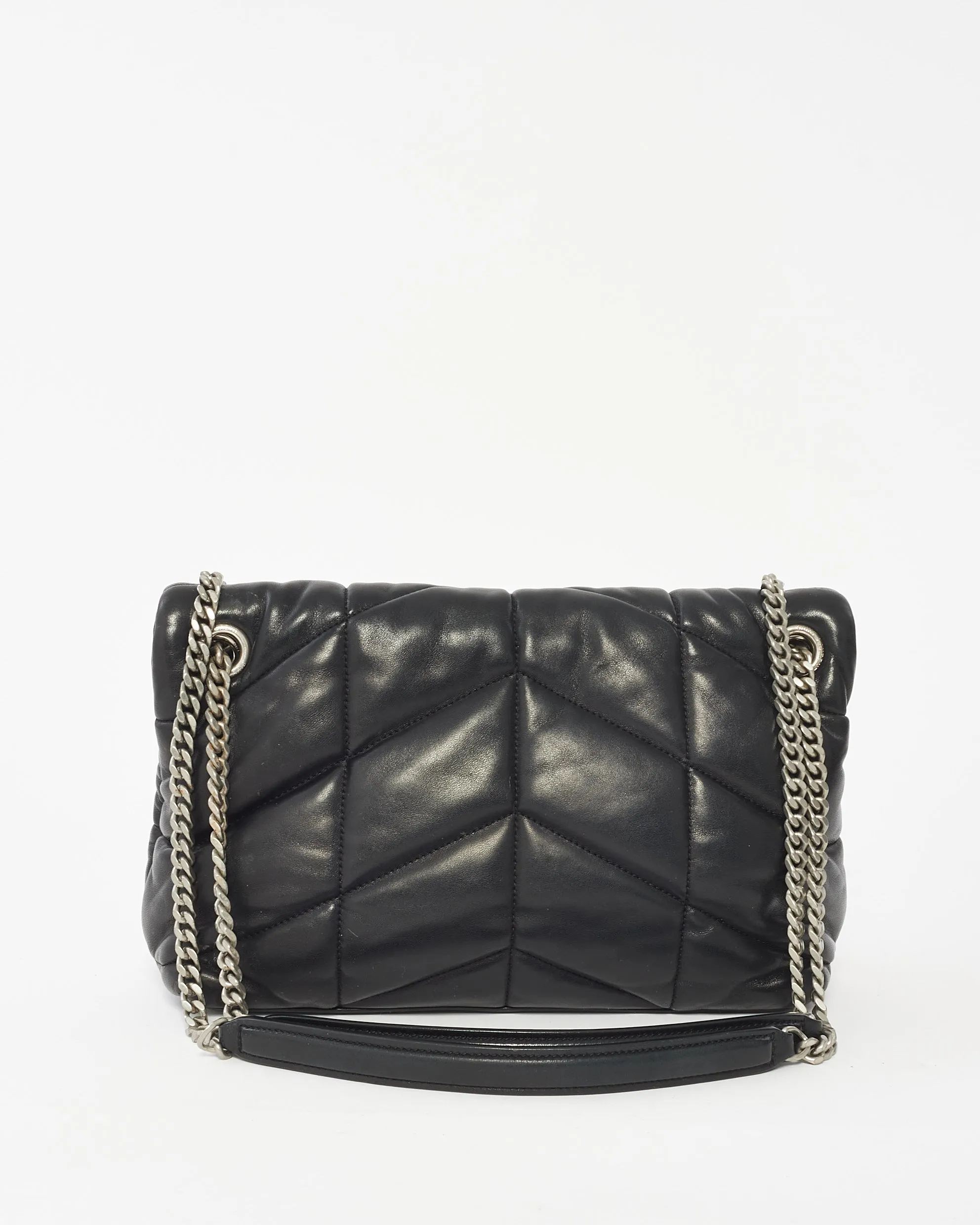 Saint Laurent Black Loulou Puffer Small Shoulder Bag