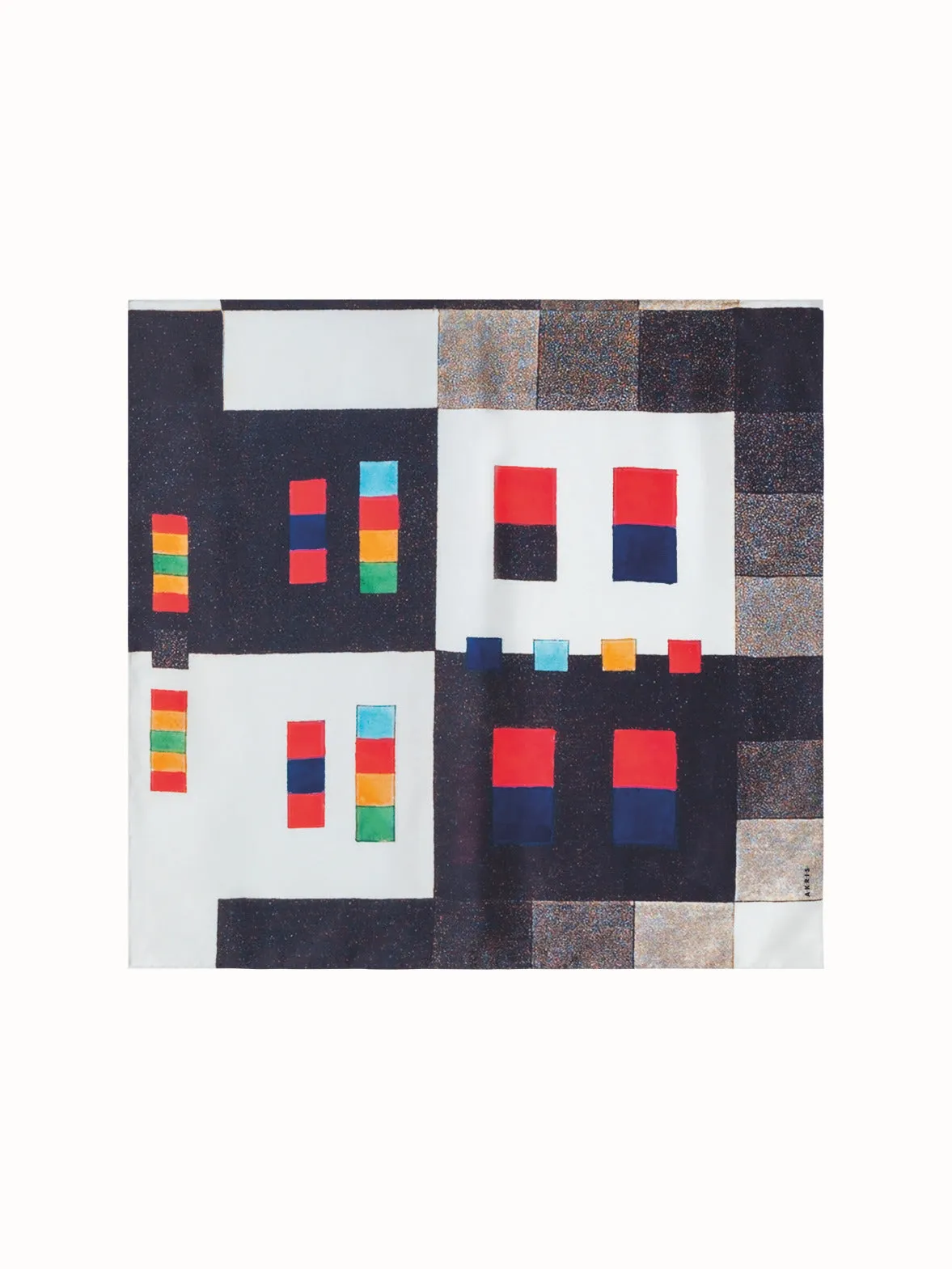 Scarf in Silk with Colorama Print