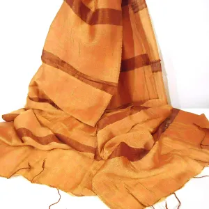 Scarf with Stripes - Bronze