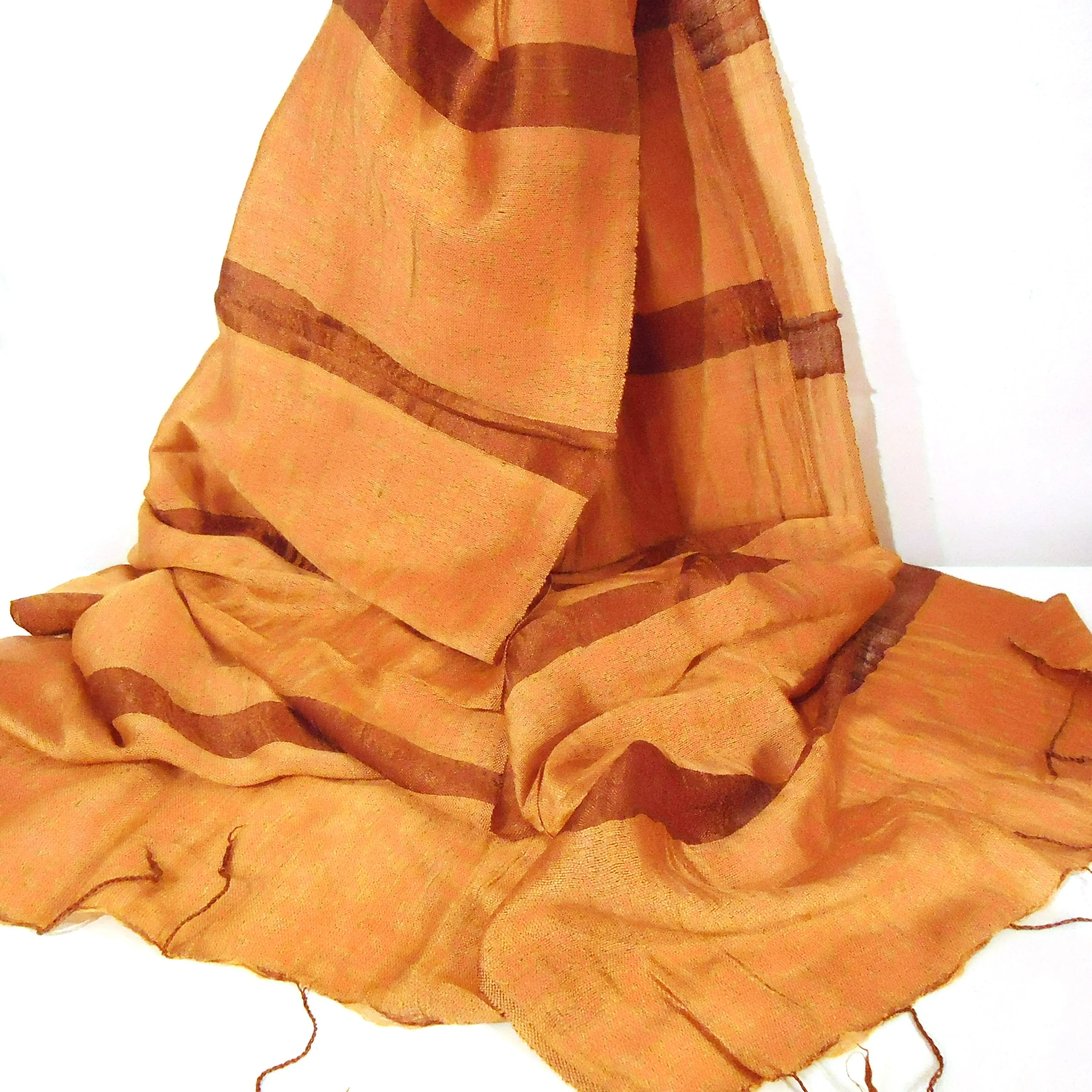 Scarf with Stripes - Bronze