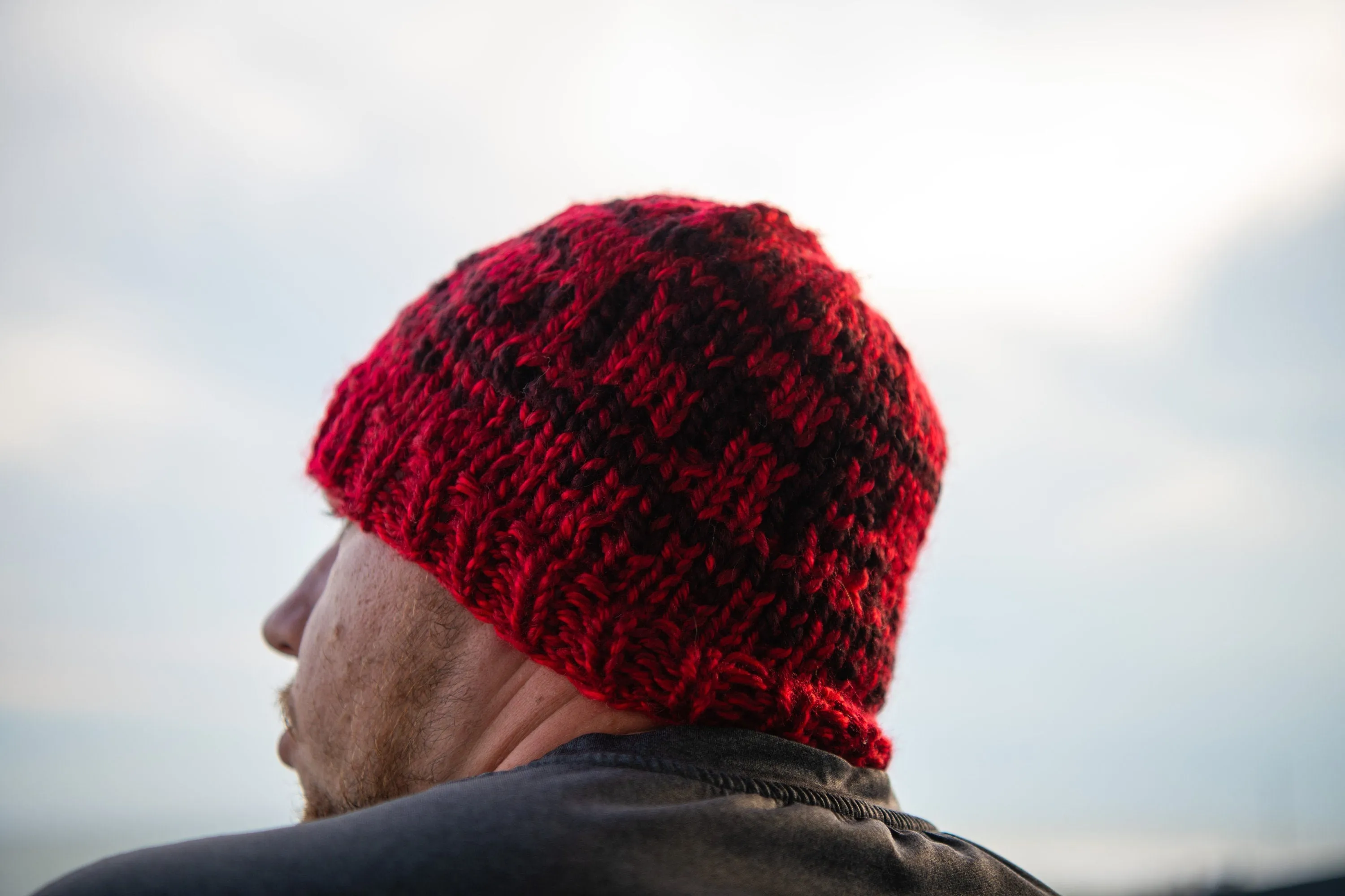 Script Ohio Straight Brim Winter Wool Hat, Buckeyes Beanie, READY TO SHIP, Adult Small Size