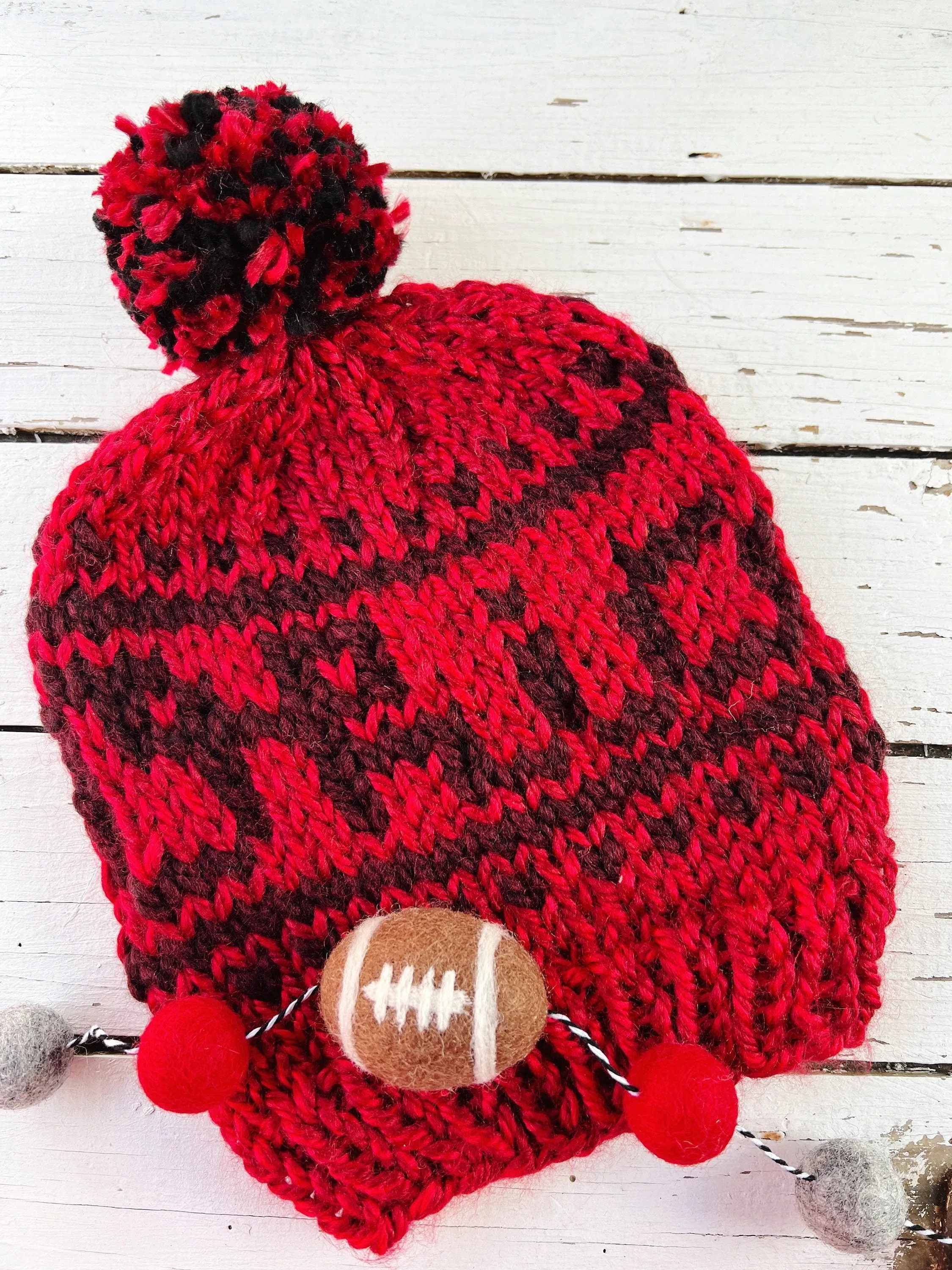 Script Ohio Straight Brim Winter Wool Hat, Buckeyes Beanie, READY TO SHIP, Adult Small Size