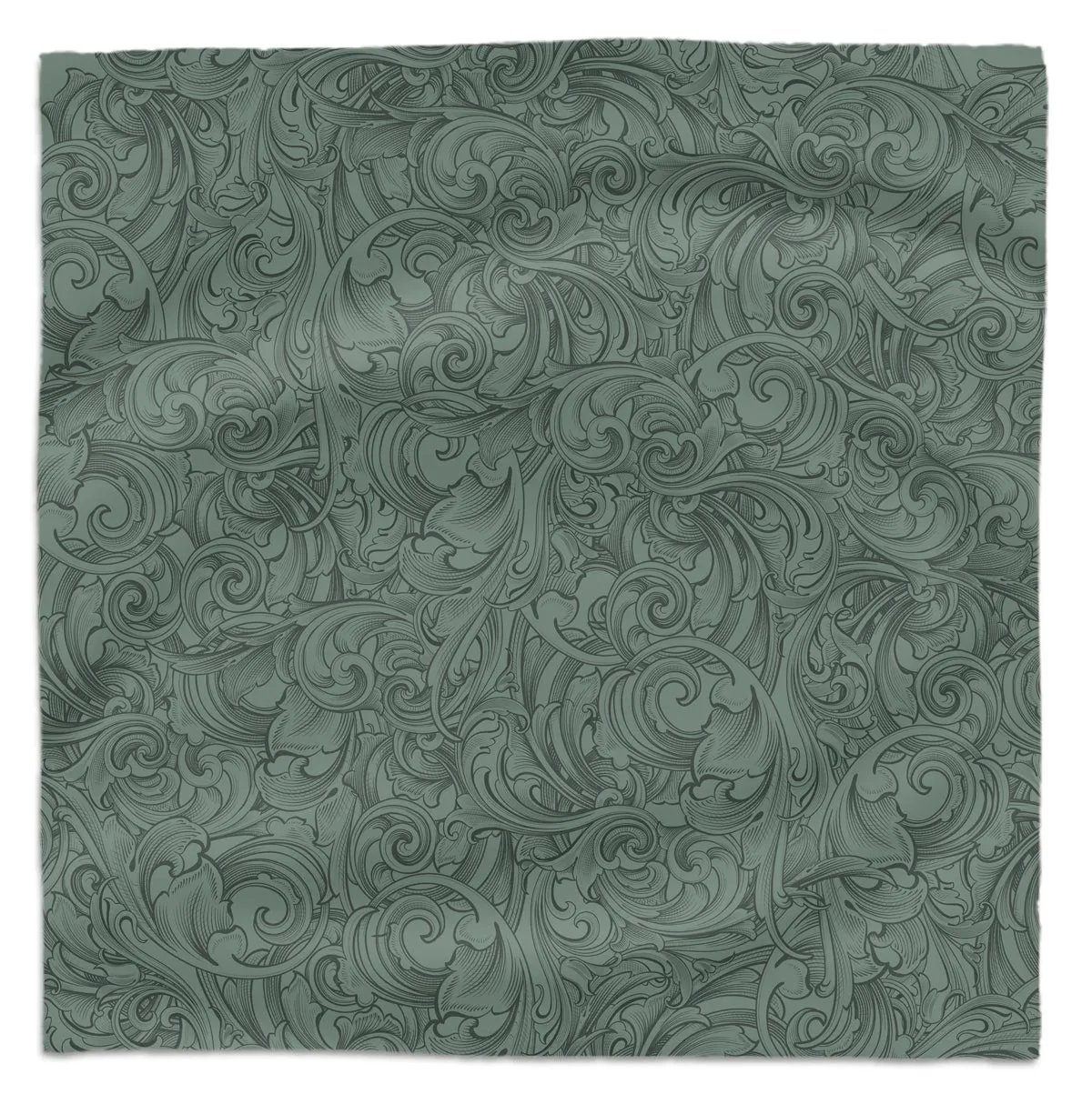 Scrollwork Sage Square Scarf