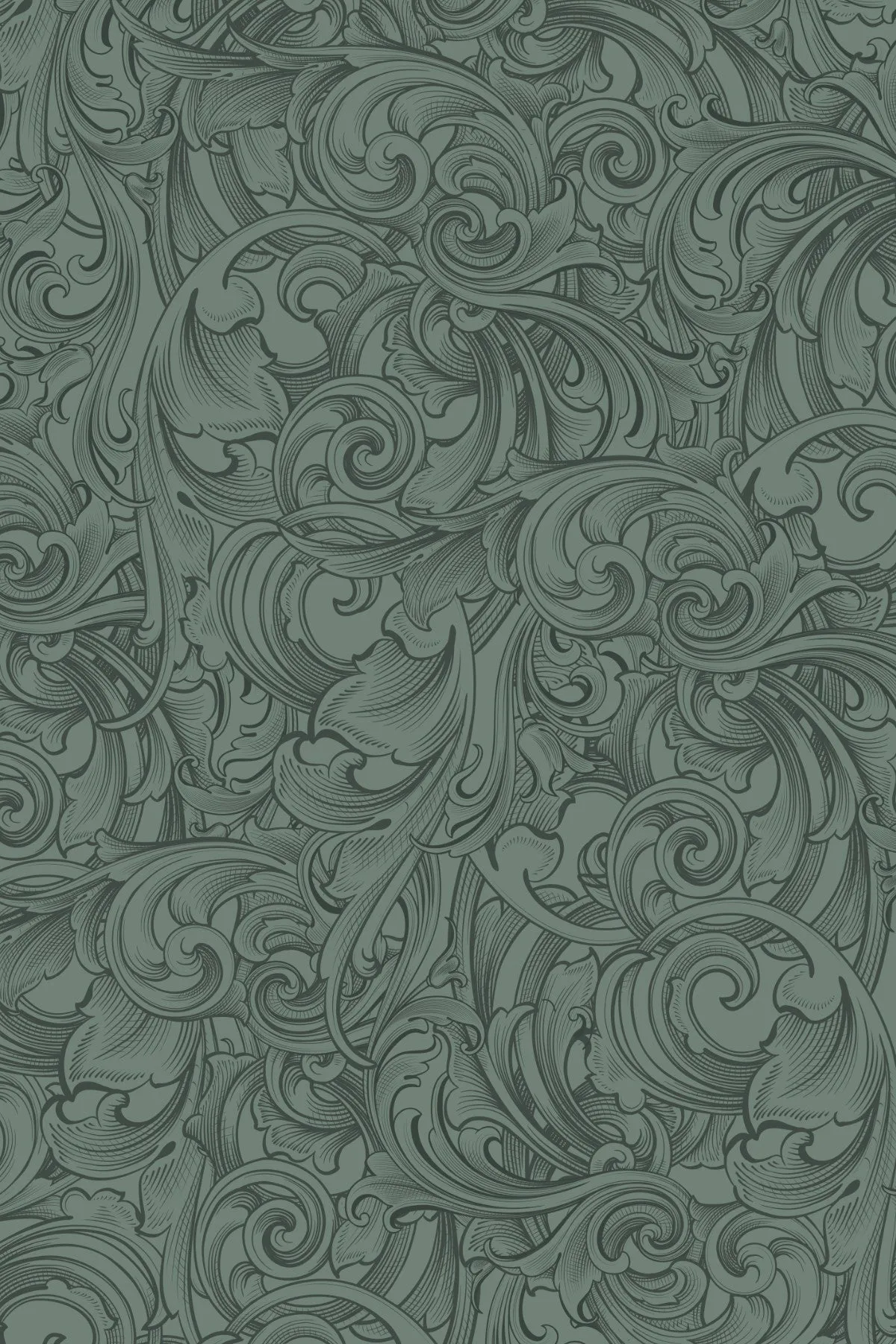 Scrollwork Sage Square Scarf