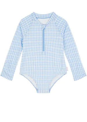 Seafolly sunsuits - cornflower blue gingham