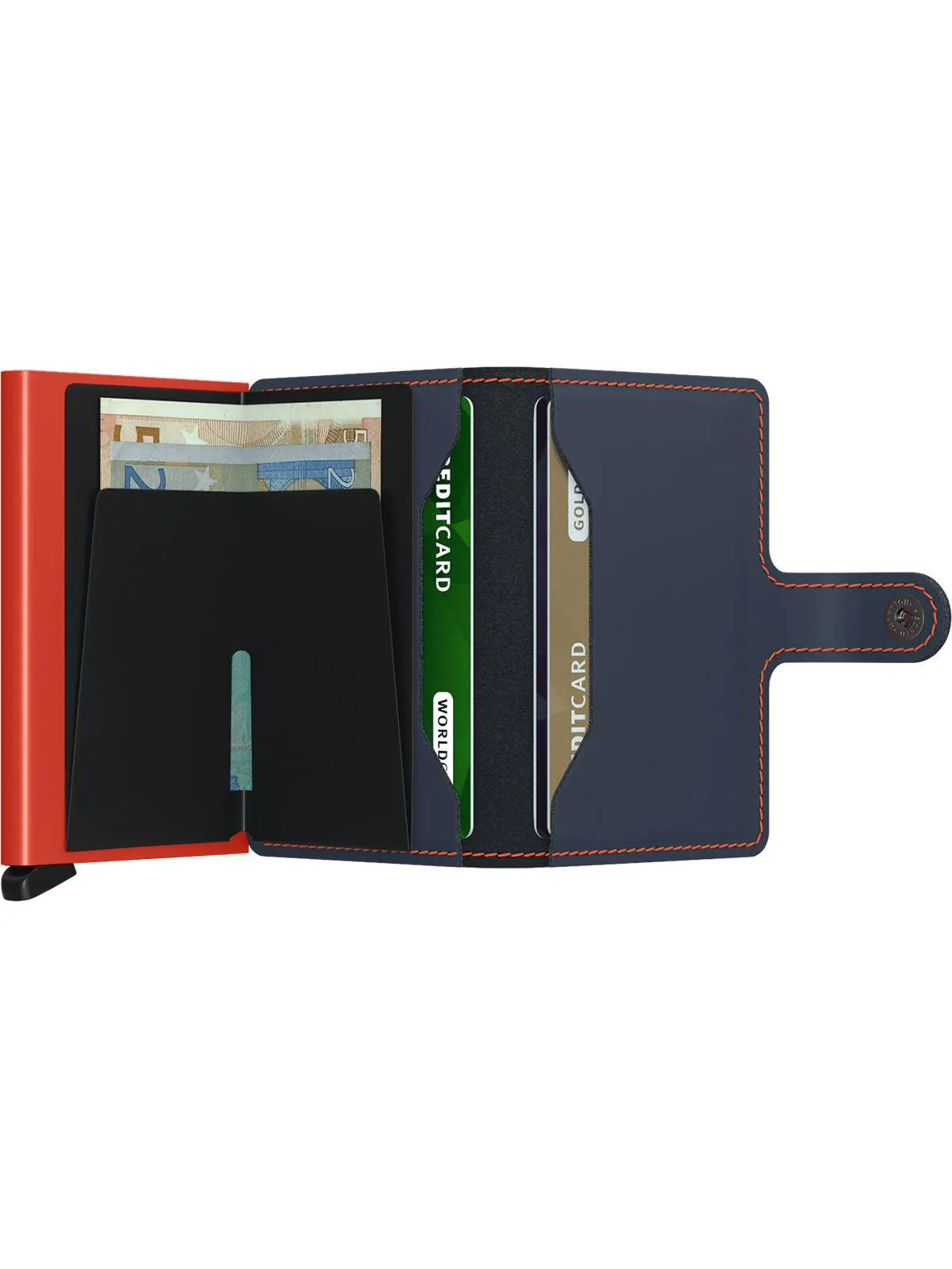 Secrid Miniwallet Matte Nightblue Orange