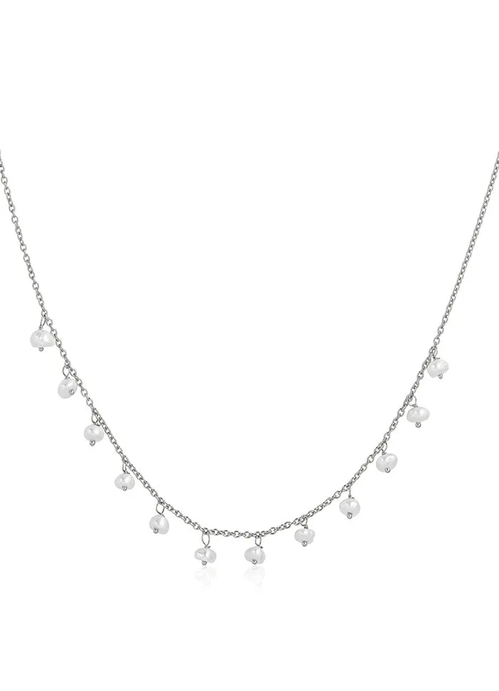 Selene pearl necklaces (silver)