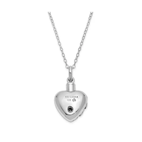 Sentimental Exprexssions Sterling Silver Rhodium Plated "Always in my Heart" Ash Holder Necklace