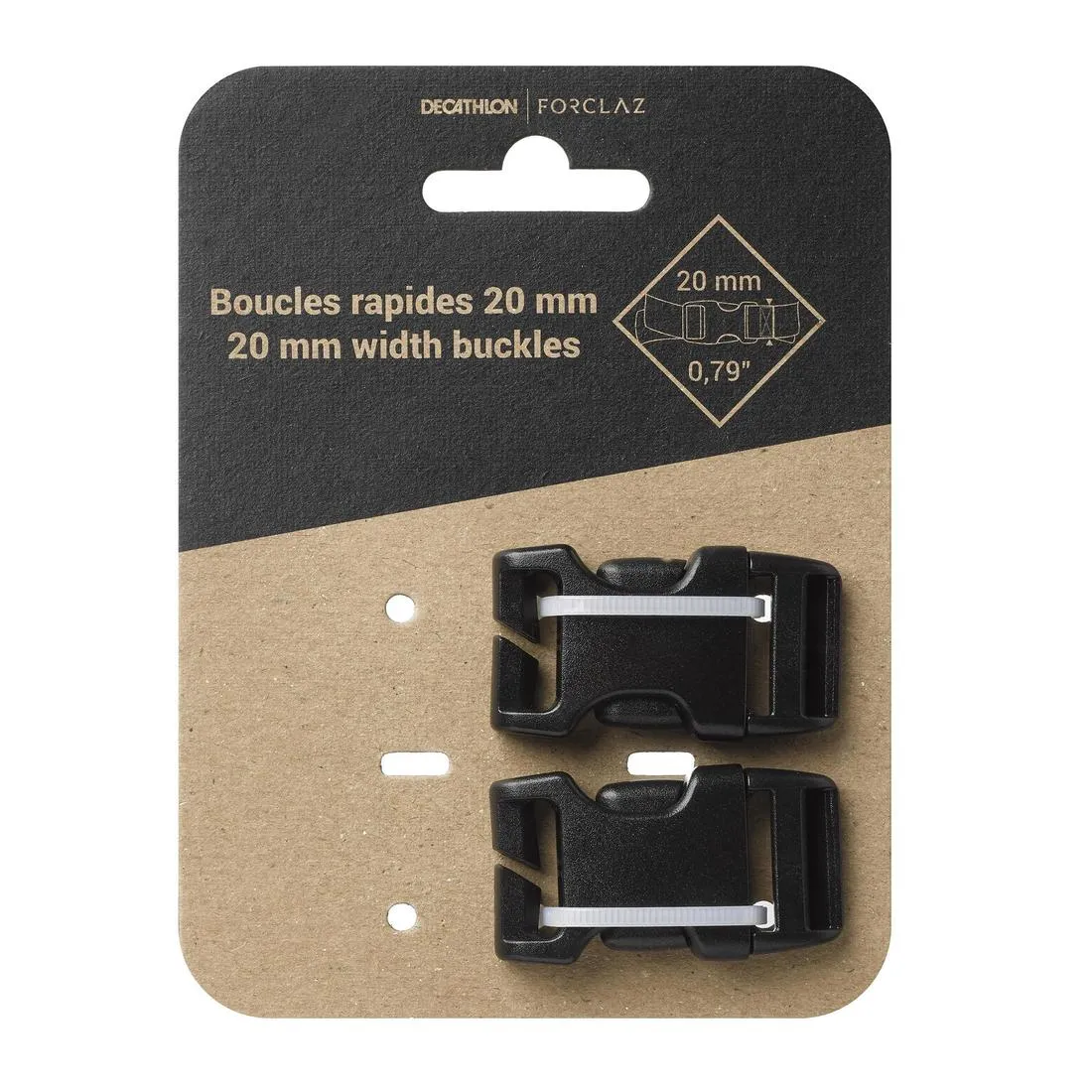 Set of 2 Quick Buckles for Backpacks 20mm