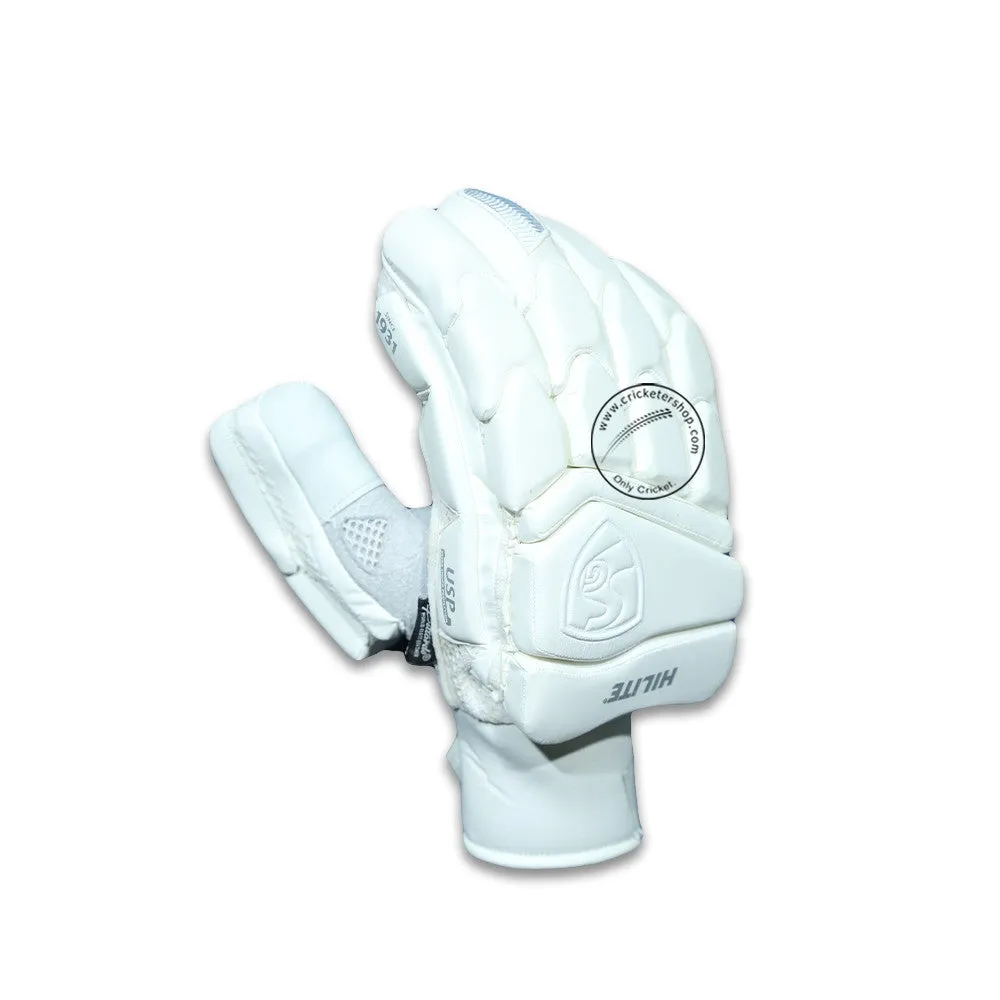 SG Hilite White Cricket Batting Gloves Mens Size Right and Left Handed