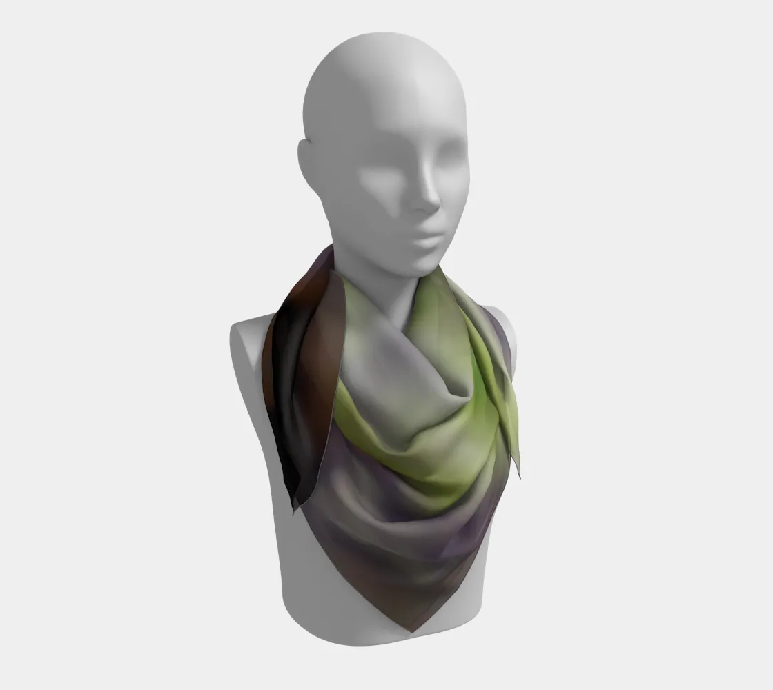 Shibori forest in olive and plum