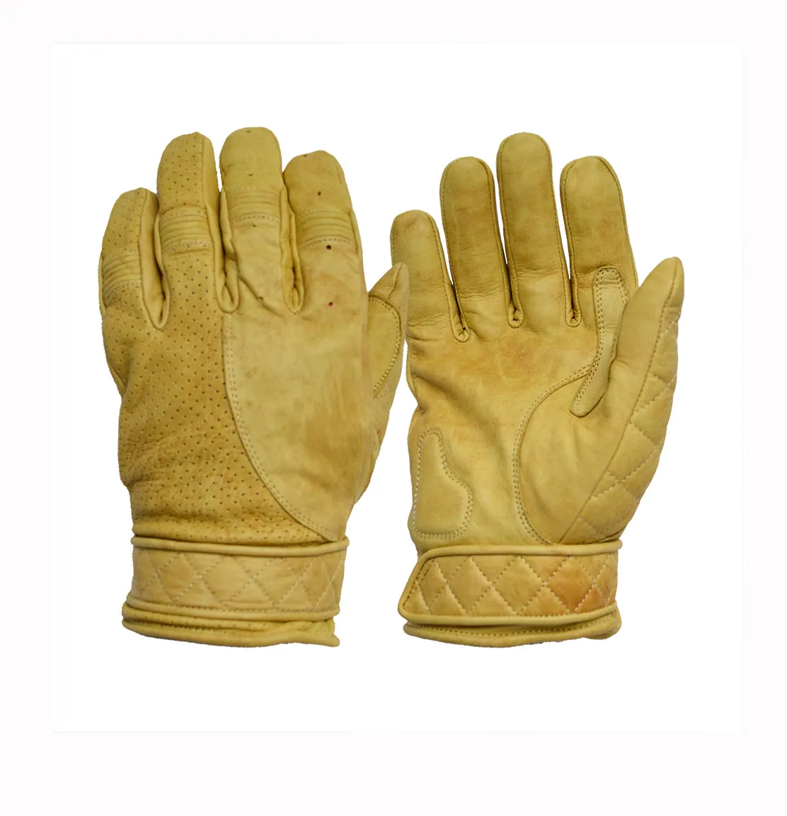 Short Bobber gloves - Waxed Tan