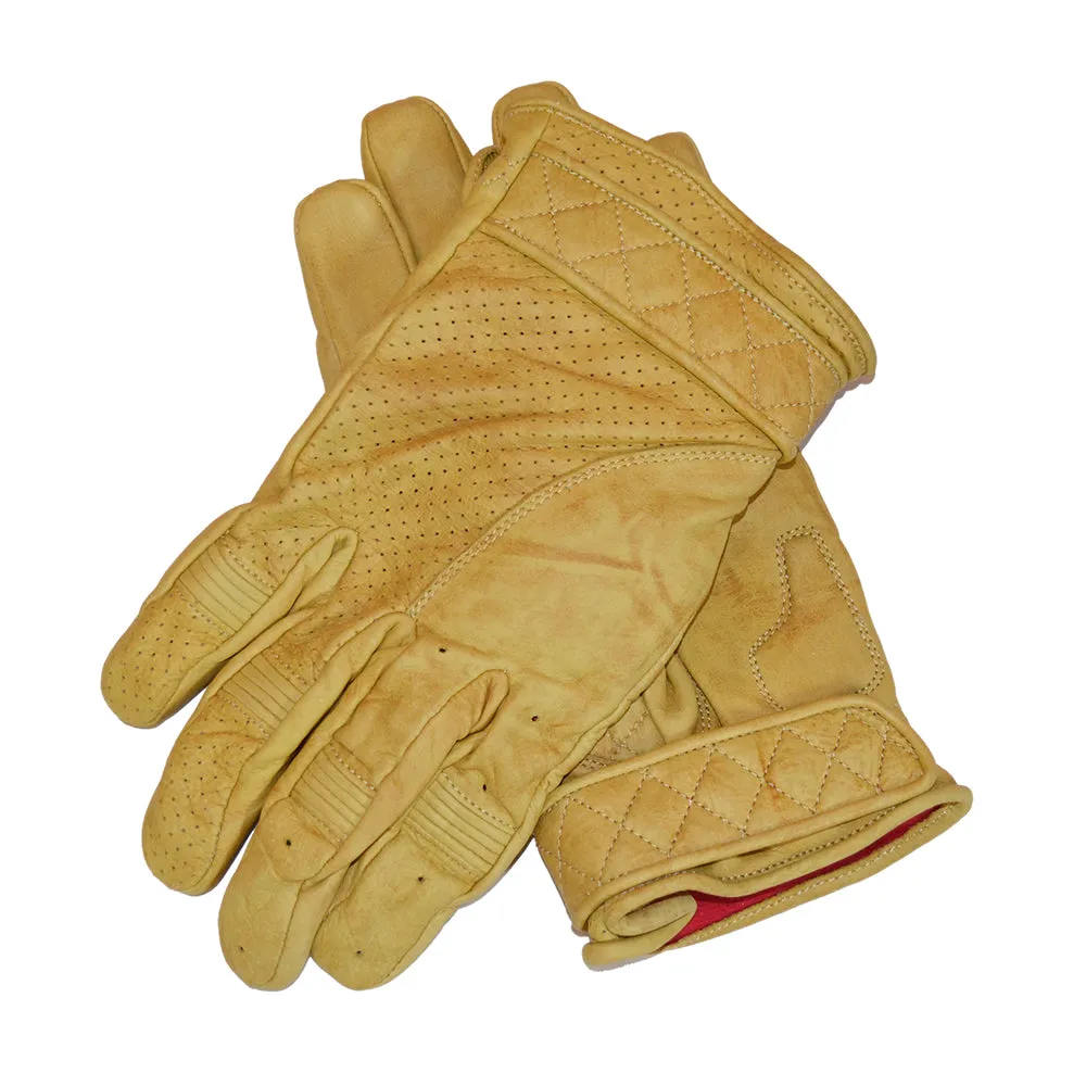 Short Bobber gloves - Waxed Tan