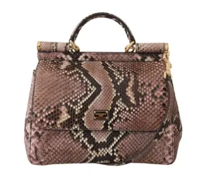 SICILY Pink Python Snakeskin Borse Handbag
