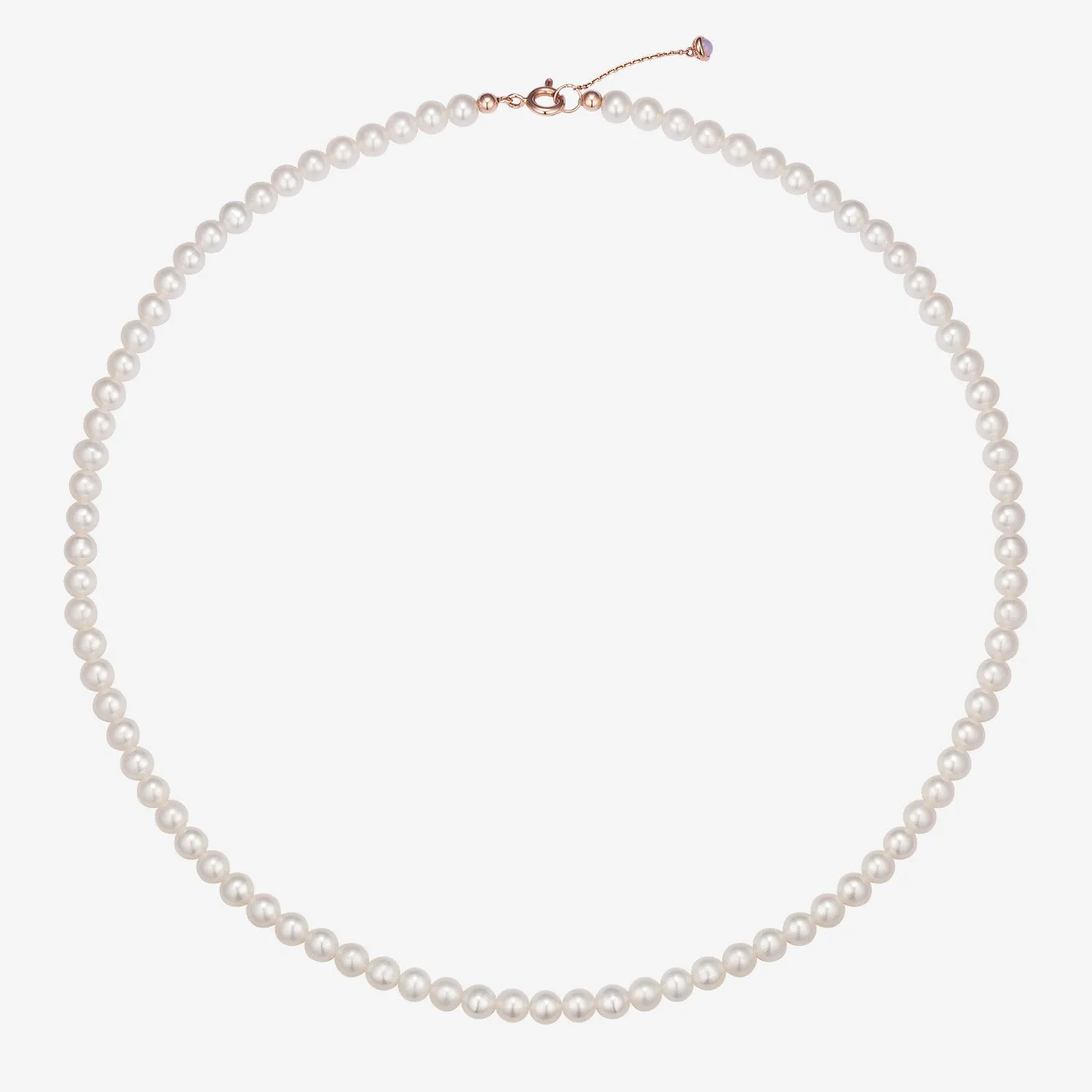 Signature. D Gold Pearl Necklace JDRNR3S716W (5mm)