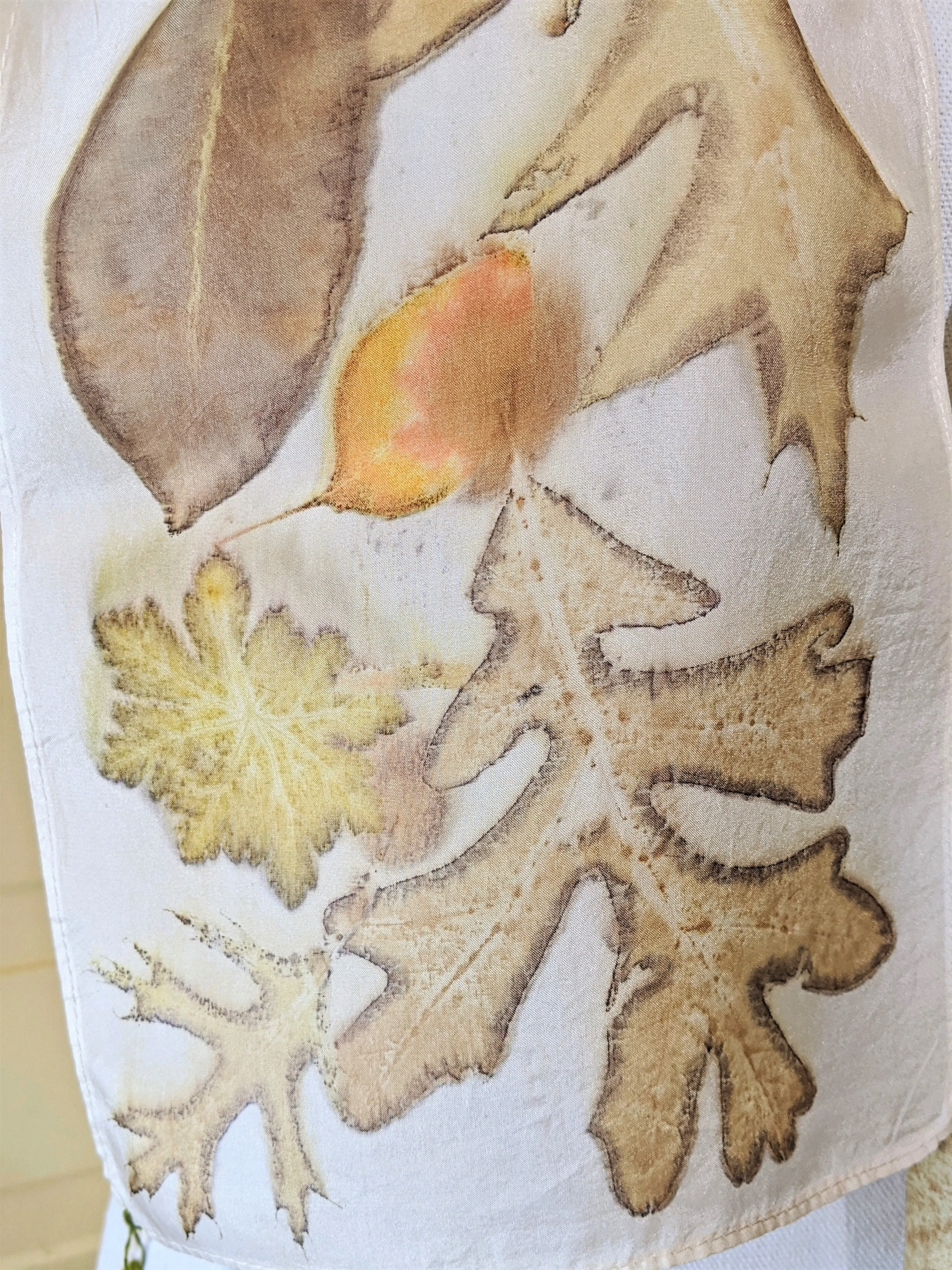 Silk Habotai Eco-Printed Scarf