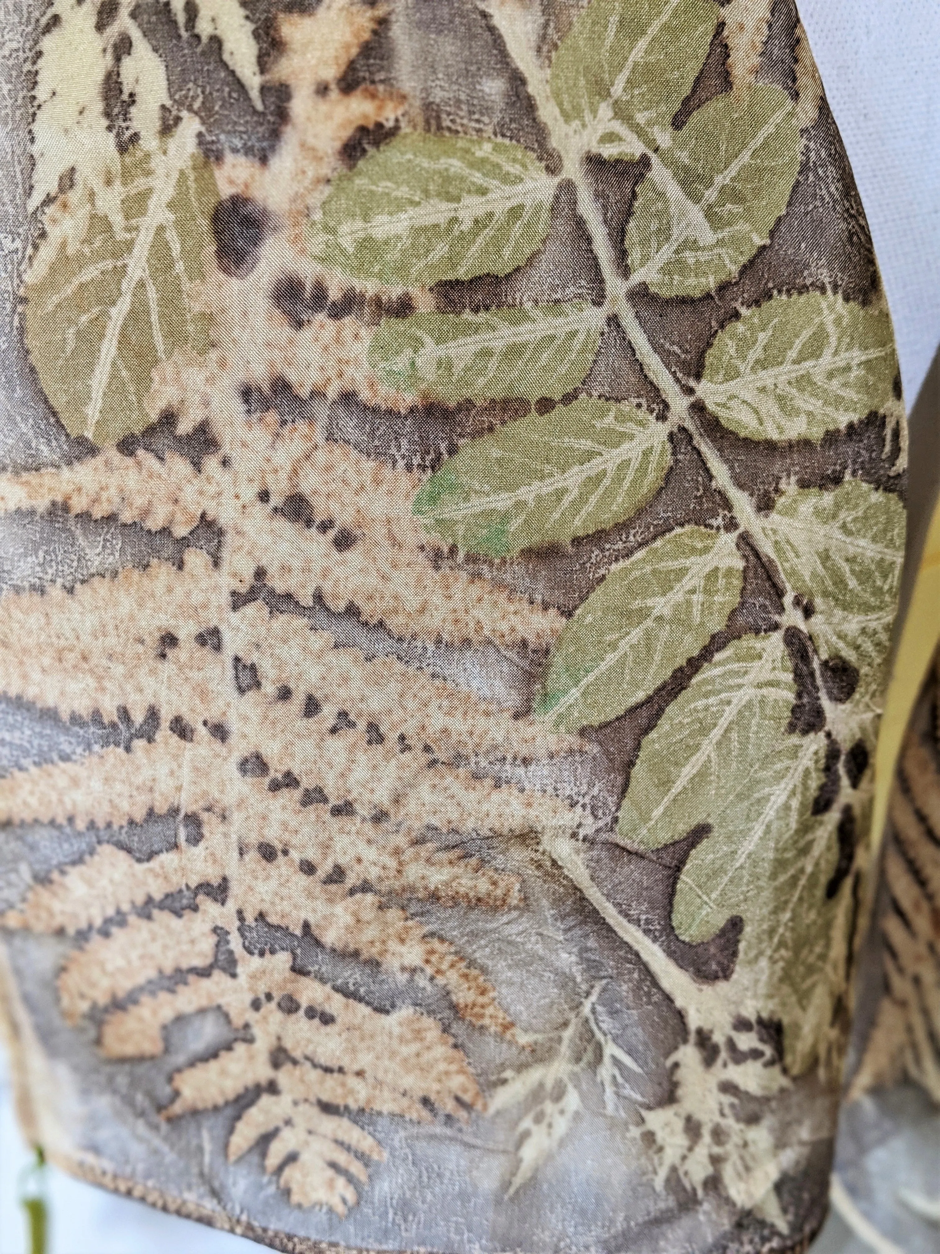 Silk Habotai Eco-Printed Scarf