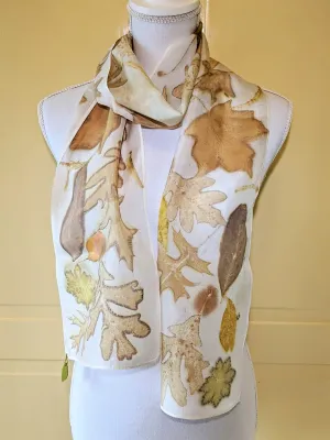 Silk Habotai Eco-Printed Scarf