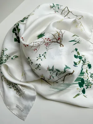 Silk Scarf: Flowers and Plants