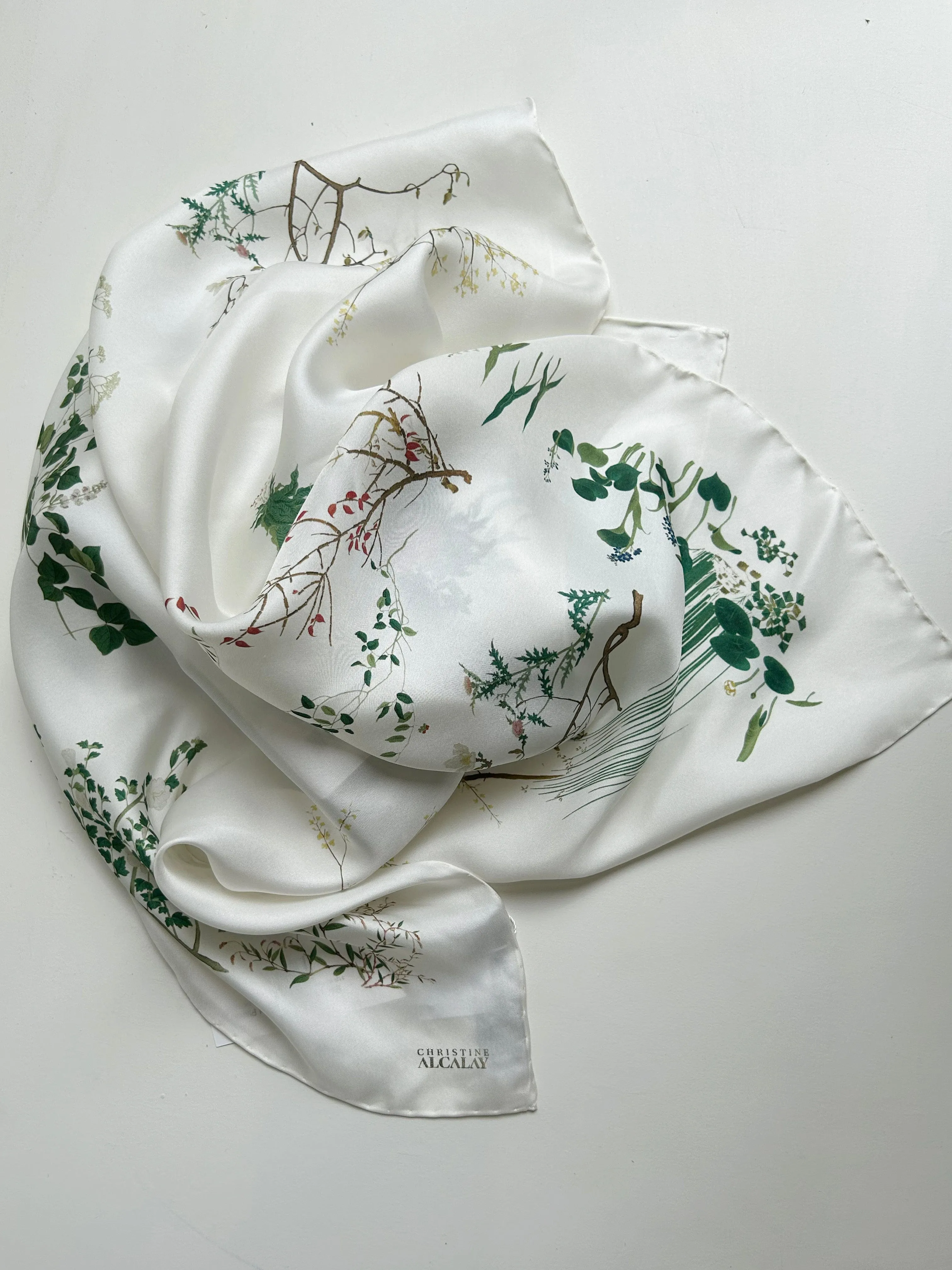 Silk Scarf: Flowers and Plants