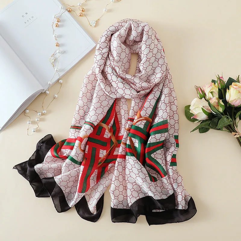 Silk Scarf Shawl Wrap for Women Ladies Girls 90x180