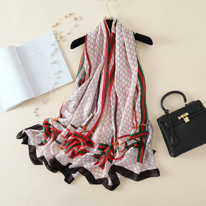 Silk Scarf Shawl Wrap for Women Ladies Girls 90x180