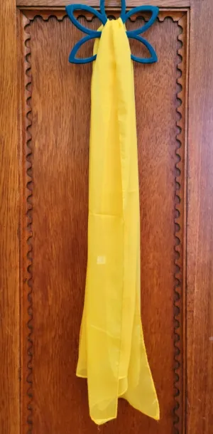 Silky Soft  Scarf in Yellow & White