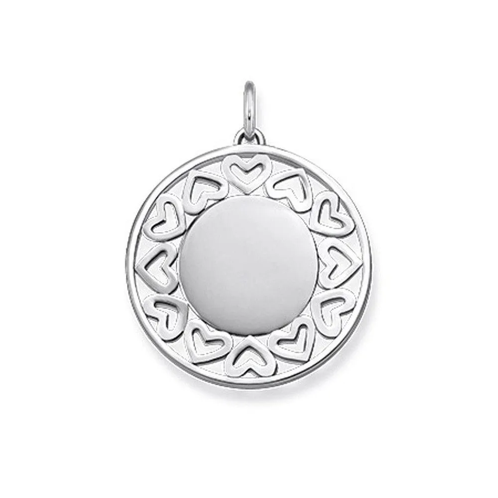 Silver Engravable Disc Hearts